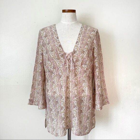 Vintage Polo Jeans Co. Folklore Paisley print Tunic Large NWT - Picture 2 of 5